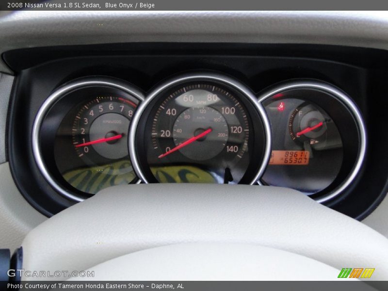 Blue Onyx / Beige 2008 Nissan Versa 1.8 SL Sedan