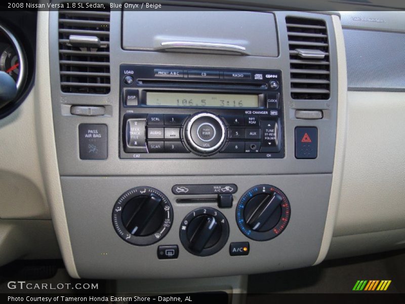 Blue Onyx / Beige 2008 Nissan Versa 1.8 SL Sedan