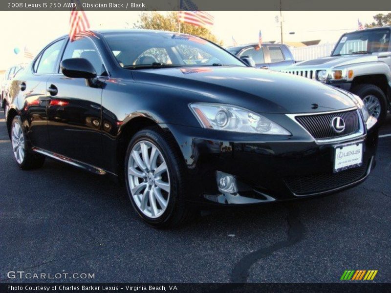 Obsidian Black / Black 2008 Lexus IS 250 AWD