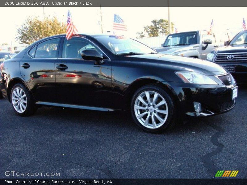 Obsidian Black / Black 2008 Lexus IS 250 AWD