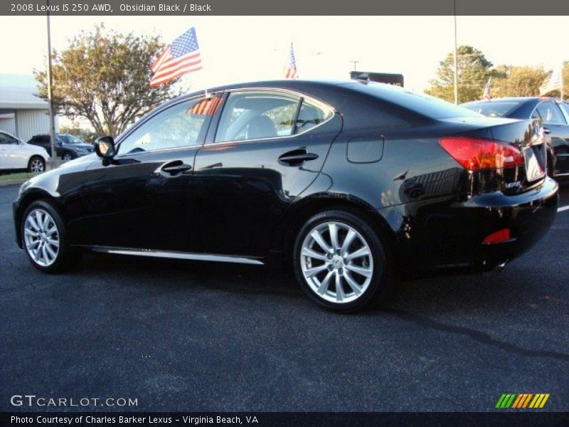 Obsidian Black / Black 2008 Lexus IS 250 AWD