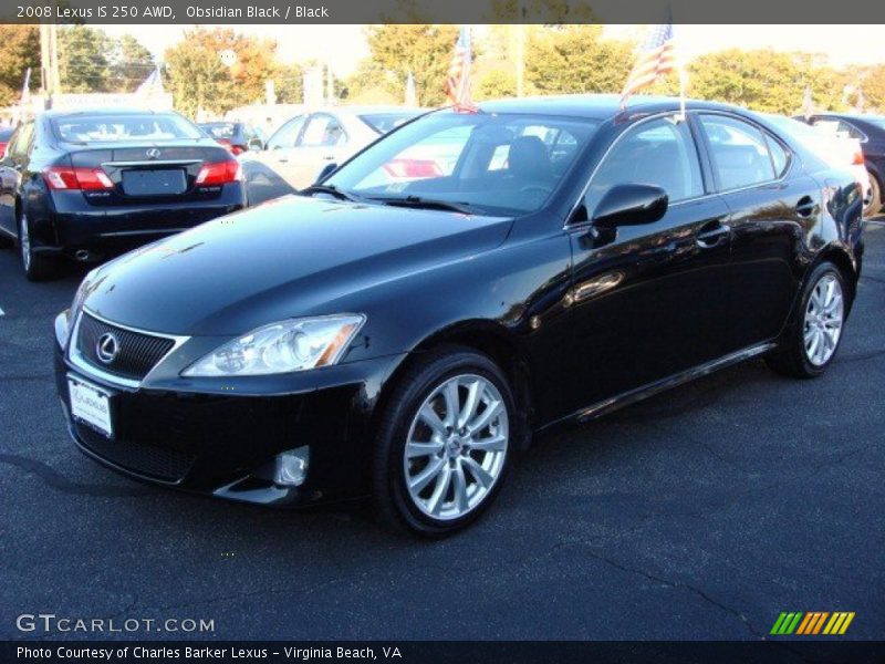Obsidian Black / Black 2008 Lexus IS 250 AWD