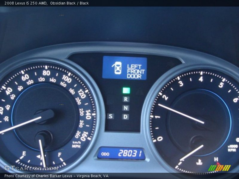 Obsidian Black / Black 2008 Lexus IS 250 AWD
