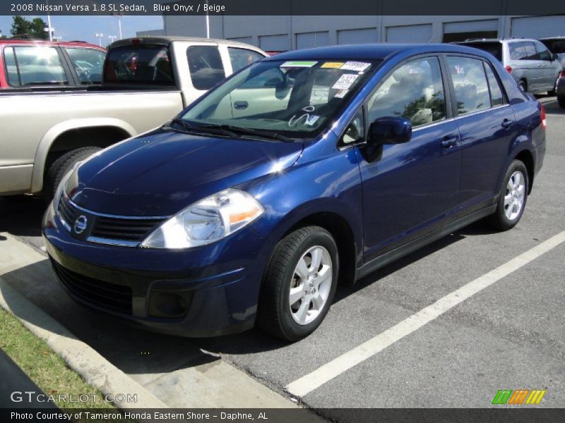 Blue Onyx / Beige 2008 Nissan Versa 1.8 SL Sedan