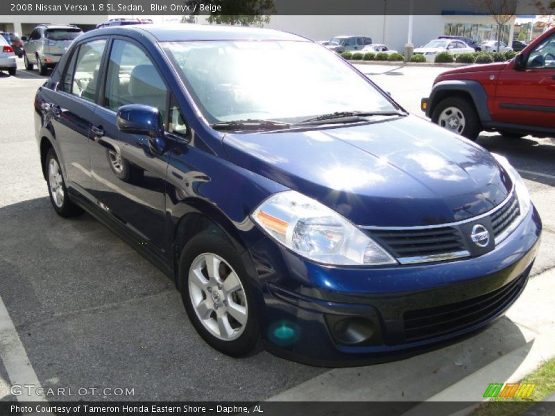 Blue Onyx / Beige 2008 Nissan Versa 1.8 SL Sedan