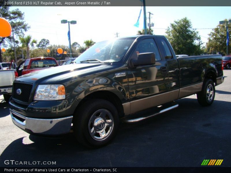 Aspen Green Metallic / Tan 2006 Ford F150 XLT Regular Cab