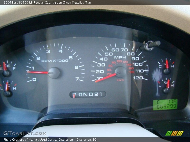 Aspen Green Metallic / Tan 2006 Ford F150 XLT Regular Cab