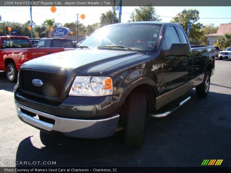 Aspen Green Metallic / Tan 2006 Ford F150 XLT Regular Cab