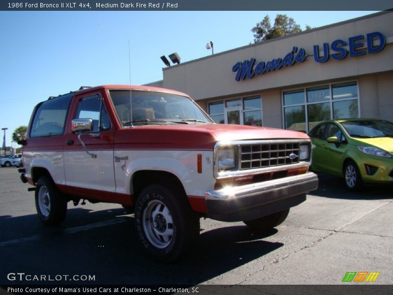 Medium Dark Fire Red / Red 1986 Ford Bronco II XLT 4x4