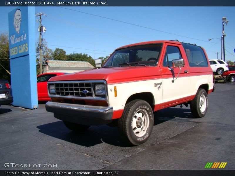 Medium Dark Fire Red / Red 1986 Ford Bronco II XLT 4x4
