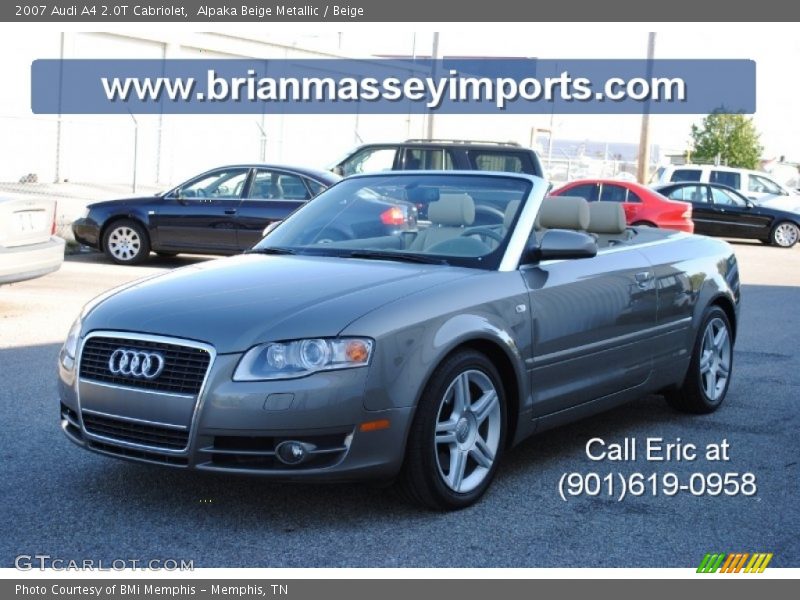 Alpaka Beige Metallic / Beige 2007 Audi A4 2.0T Cabriolet