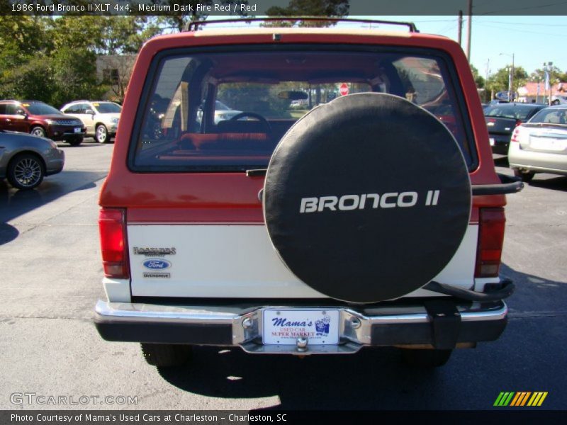Medium Dark Fire Red / Red 1986 Ford Bronco II XLT 4x4