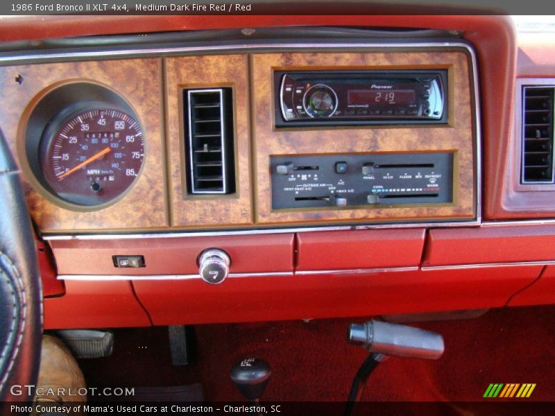 Controls of 1986 Bronco II XLT 4x4