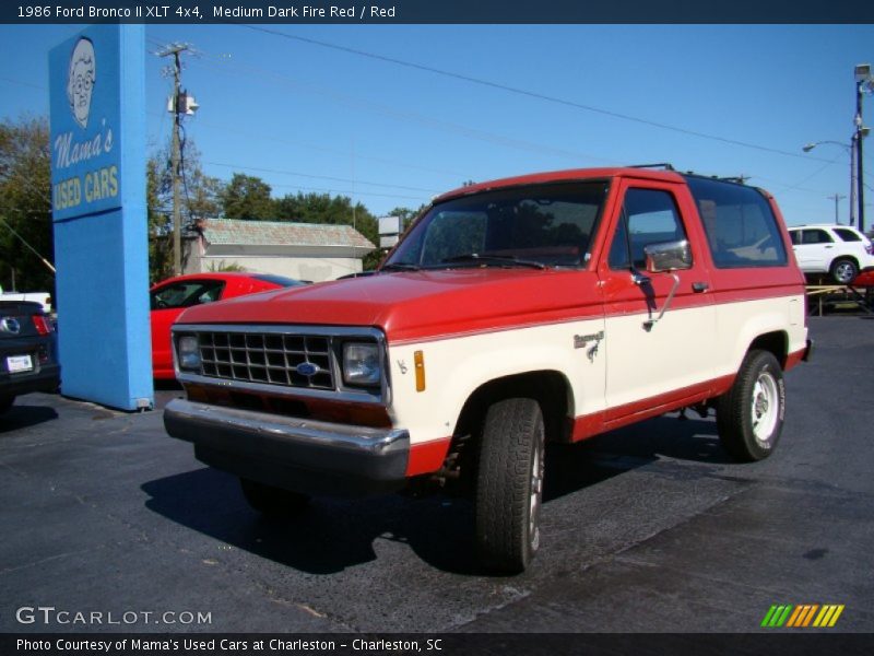 Medium Dark Fire Red / Red 1986 Ford Bronco II XLT 4x4