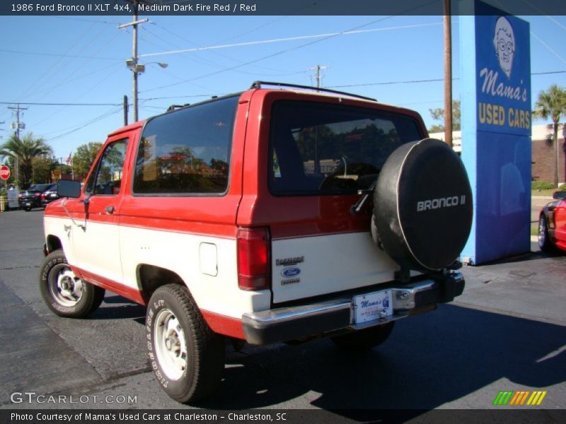 Medium Dark Fire Red / Red 1986 Ford Bronco II XLT 4x4