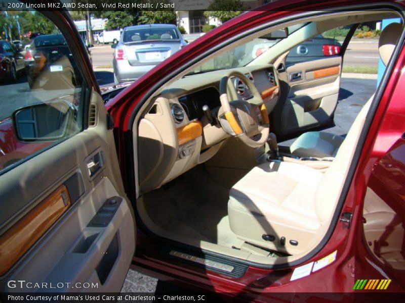 Vivid Red Metallic / Sand 2007 Lincoln MKZ AWD Sedan
