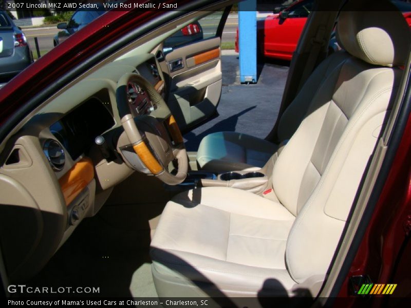 Vivid Red Metallic / Sand 2007 Lincoln MKZ AWD Sedan