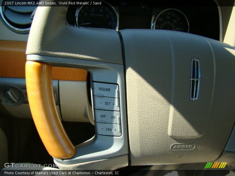 Vivid Red Metallic / Sand 2007 Lincoln MKZ AWD Sedan