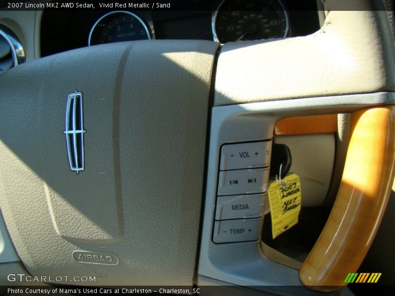 Vivid Red Metallic / Sand 2007 Lincoln MKZ AWD Sedan