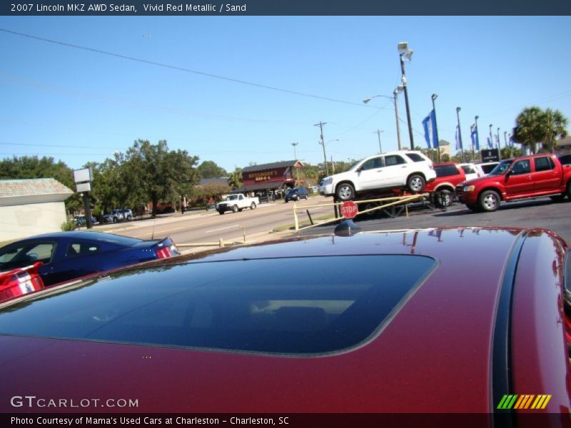Vivid Red Metallic / Sand 2007 Lincoln MKZ AWD Sedan