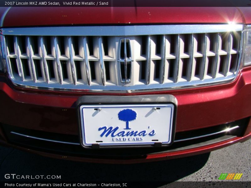 Vivid Red Metallic / Sand 2007 Lincoln MKZ AWD Sedan