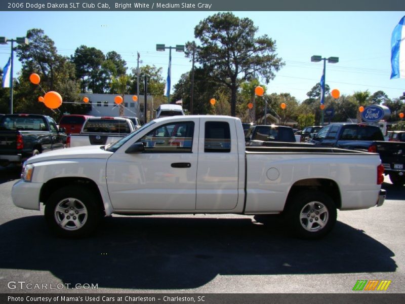 Bright White / Medium Slate Gray 2006 Dodge Dakota SLT Club Cab