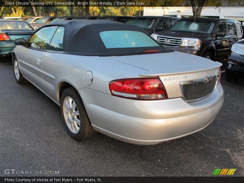 Bright Silver Metallic / Dark Slate Gray 2004 Chrysler Sebring GTC Convertible
