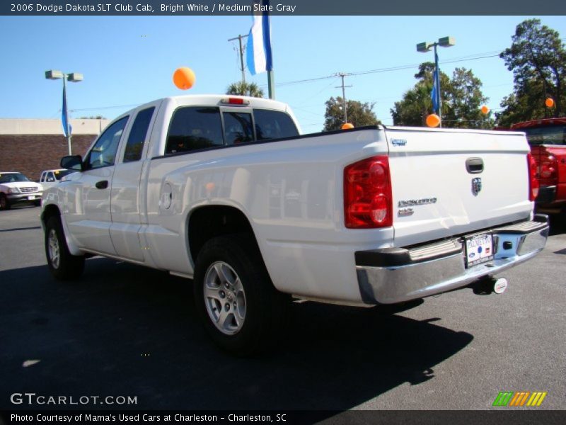 Bright White / Medium Slate Gray 2006 Dodge Dakota SLT Club Cab