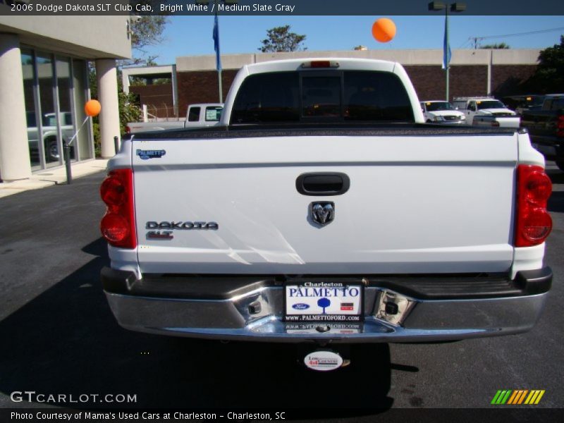 Bright White / Medium Slate Gray 2006 Dodge Dakota SLT Club Cab