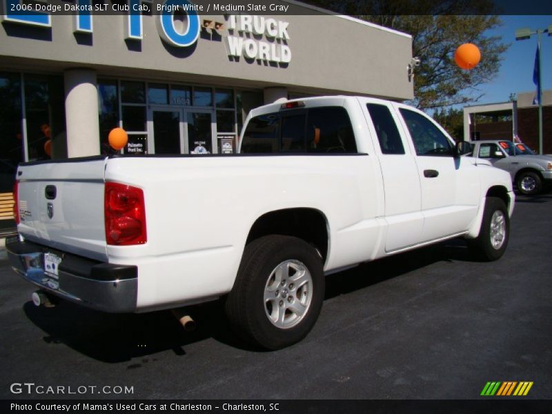 Bright White / Medium Slate Gray 2006 Dodge Dakota SLT Club Cab