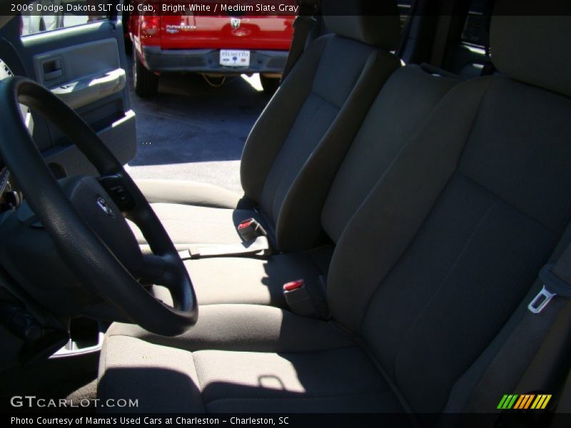 Bright White / Medium Slate Gray 2006 Dodge Dakota SLT Club Cab