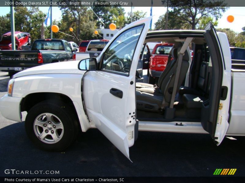 Bright White / Medium Slate Gray 2006 Dodge Dakota SLT Club Cab