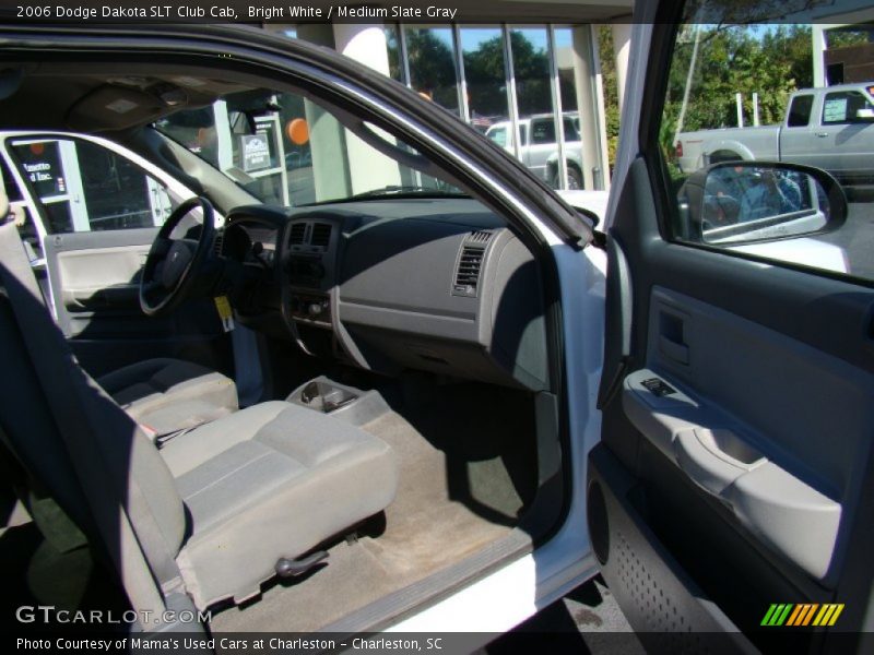 Bright White / Medium Slate Gray 2006 Dodge Dakota SLT Club Cab