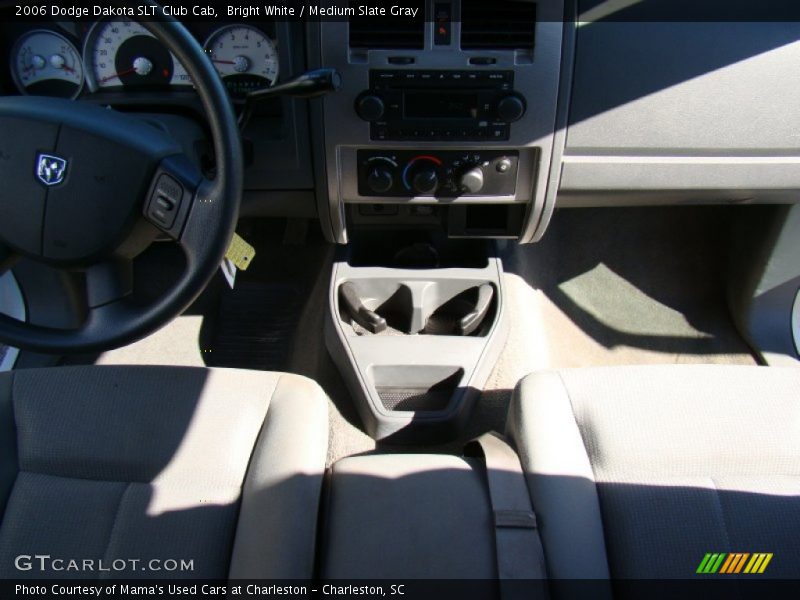 Bright White / Medium Slate Gray 2006 Dodge Dakota SLT Club Cab