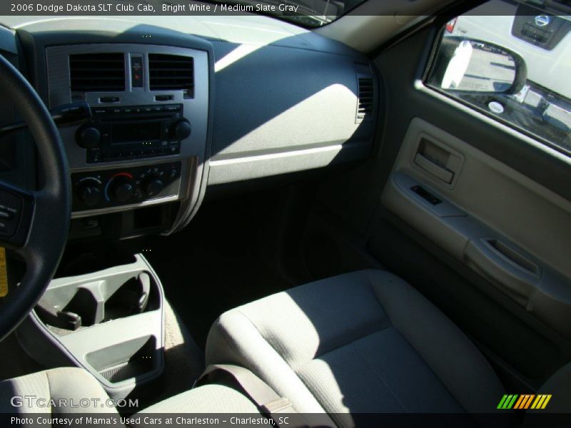 Bright White / Medium Slate Gray 2006 Dodge Dakota SLT Club Cab