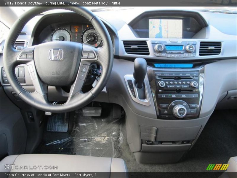 Smoky Topaz Metallic / Truffle 2012 Honda Odyssey Touring Elite
