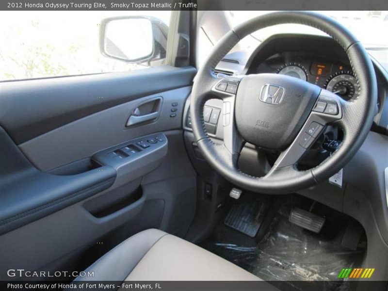Smoky Topaz Metallic / Truffle 2012 Honda Odyssey Touring Elite