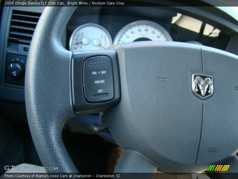Bright White / Medium Slate Gray 2006 Dodge Dakota SLT Club Cab
