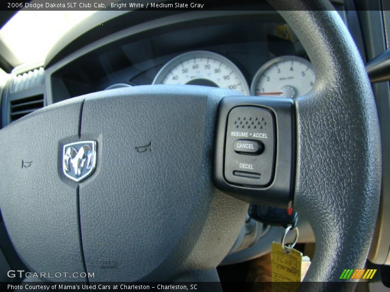 Bright White / Medium Slate Gray 2006 Dodge Dakota SLT Club Cab