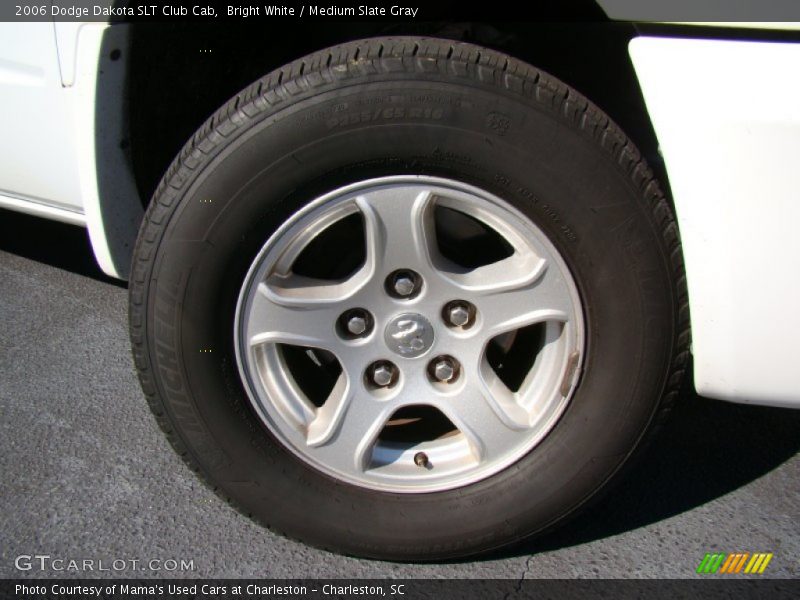 Bright White / Medium Slate Gray 2006 Dodge Dakota SLT Club Cab