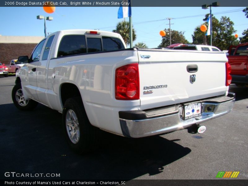 Bright White / Medium Slate Gray 2006 Dodge Dakota SLT Club Cab