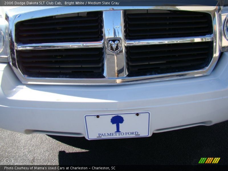 Bright White / Medium Slate Gray 2006 Dodge Dakota SLT Club Cab