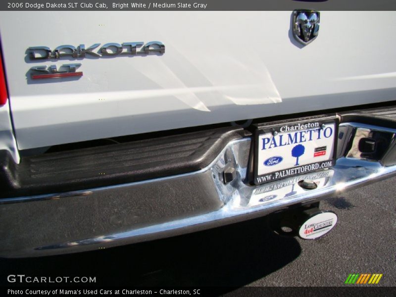 Bright White / Medium Slate Gray 2006 Dodge Dakota SLT Club Cab