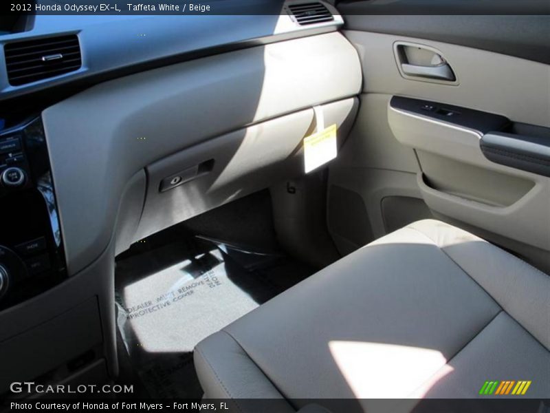 Taffeta White / Beige 2012 Honda Odyssey EX-L