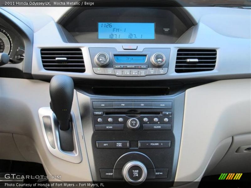 Controls of 2011 Odyssey LX