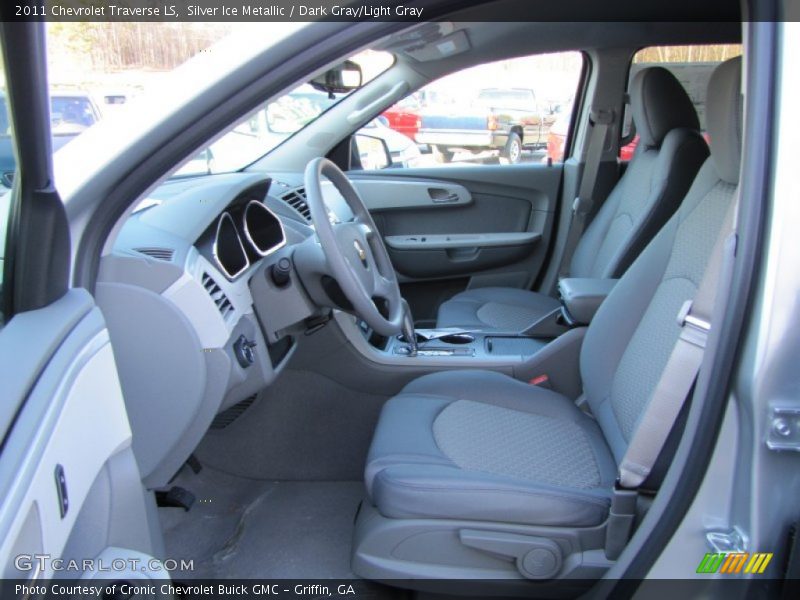 Silver Ice Metallic / Dark Gray/Light Gray 2011 Chevrolet Traverse LS