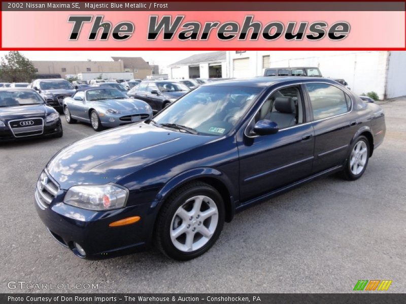 Majestic Blue Metallic / Frost 2002 Nissan Maxima SE