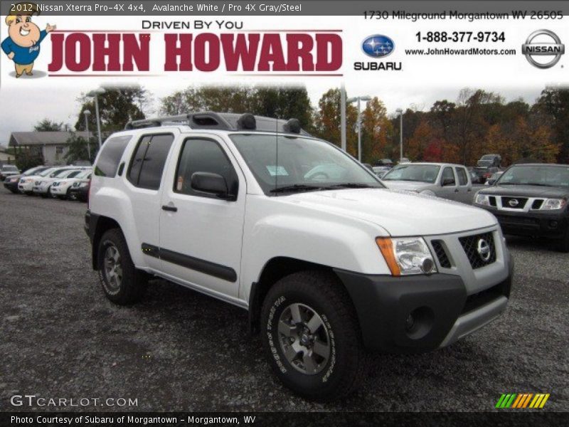 Avalanche White / Pro 4X Gray/Steel 2012 Nissan Xterra Pro-4X 4x4