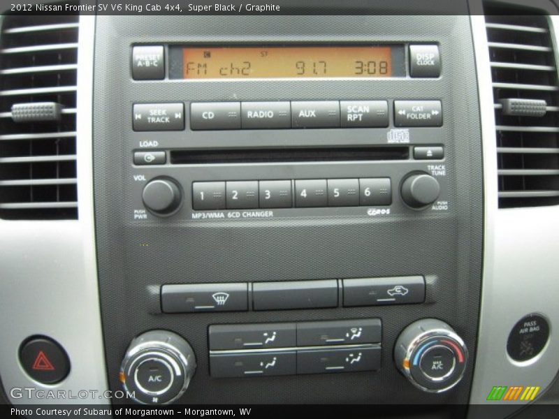 Controls of 2012 Frontier SV V6 King Cab 4x4