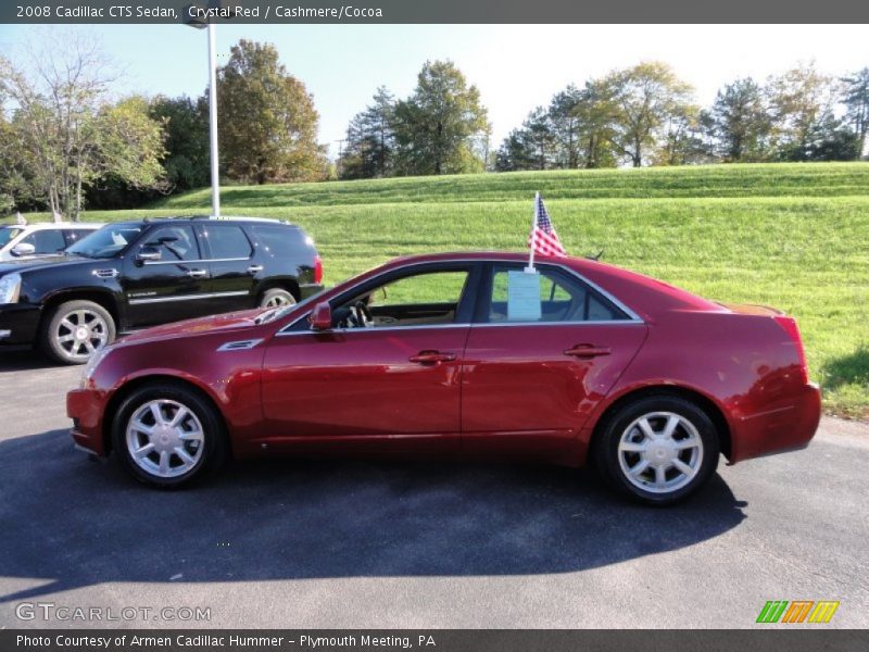 Crystal Red / Cashmere/Cocoa 2008 Cadillac CTS Sedan